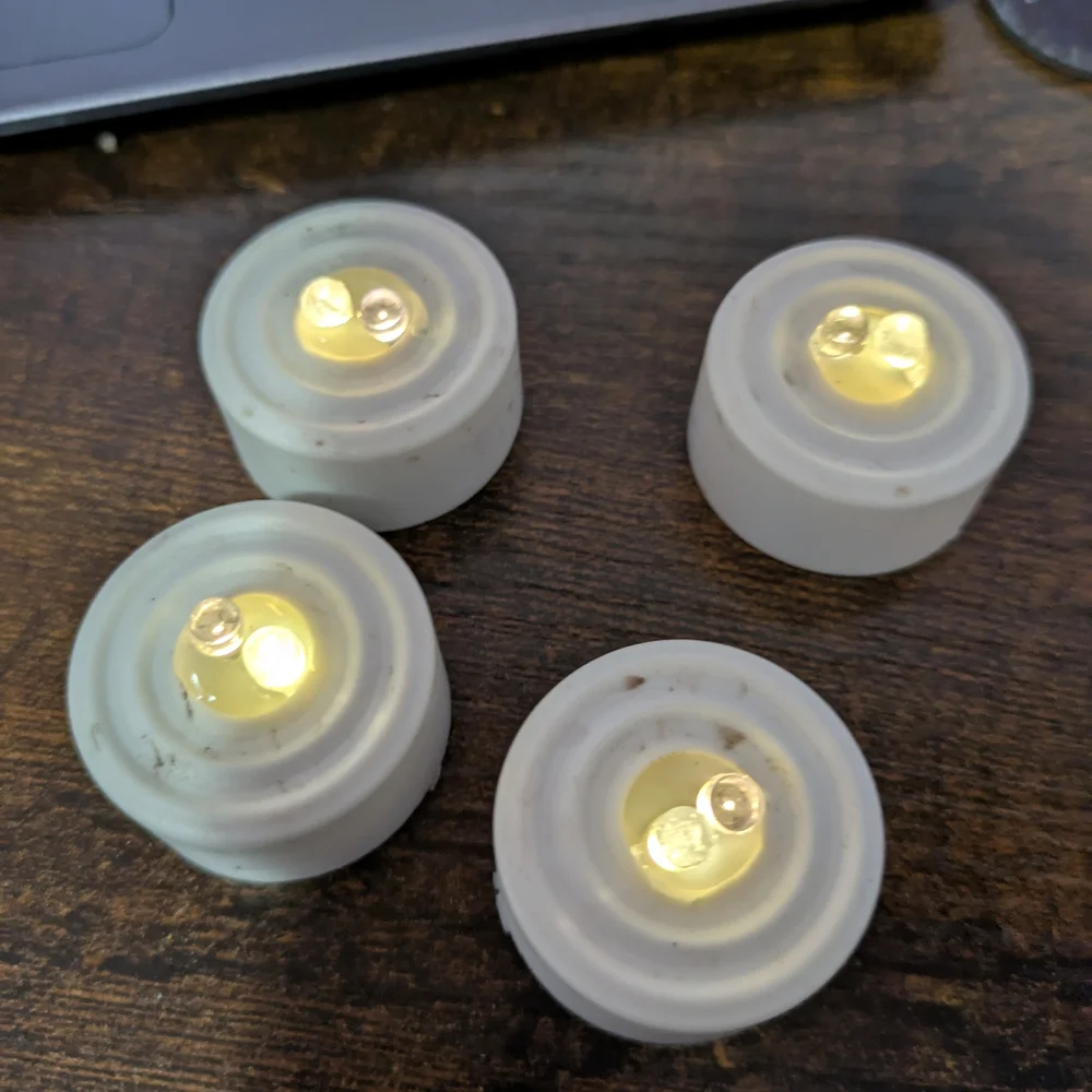 Target Black Skull Luminaries W/Led Tea lights 2 Sets Of 4 Lights